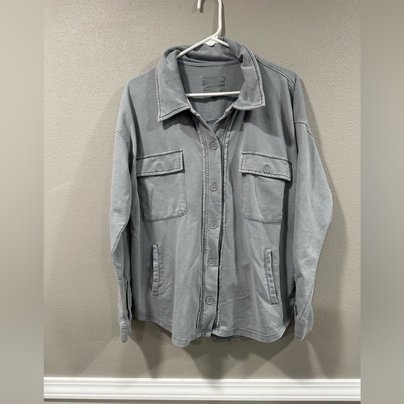 Thread & Supply Gray Button-Up Jacket - Picture 1 of 4
